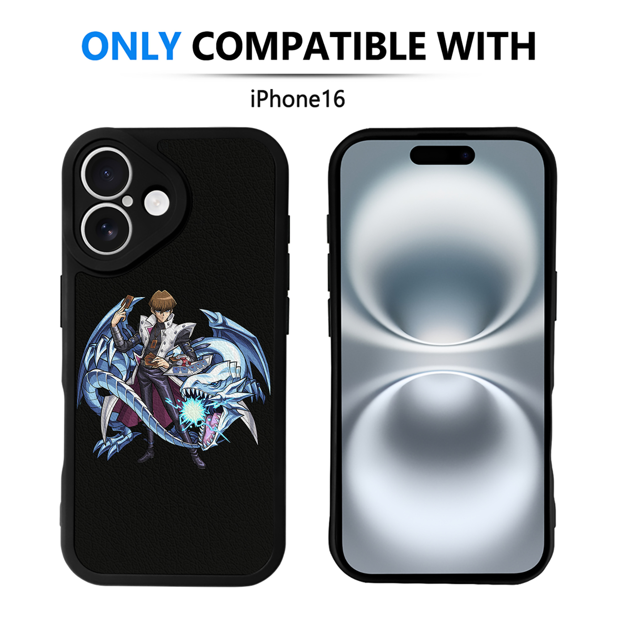 （画像用） 遊☆戯☆王 Yu-Gi-Oh! 【iPhone 16シリーズ対応】シリコンスマホケース（レザー調） 材質：シリコン